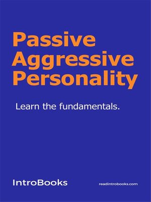 cover image of Passive Aggressive Personality